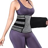 Quilax Sweat Waist Trainer,Neoprene Workout Waist Trainer for Women Back Support, Double coverage Waisttrainer for Women Lower Belly Fat Help Sweating (Grey)