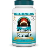 Source Naturals Wellness Formula, Advanced Immune Support - 90 Tablets | Bio-Aligned Vitamins &amp; Herbal Defense with Vitamin C Plus 30 other Vitamins, Minerals &amp; Herbs for Immune System Support