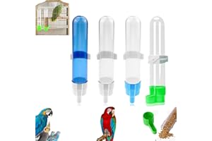 LQMBABY Bird Cage Water Dispenser, 4 Pcs Hanging Bird Water Feeder for Cage, Parakeet Water Dispenser for Cage, No Spill Automatic Feeder Parakeet Cage Water Container for Small Birds Parrot Macaw (Mix-120ML)