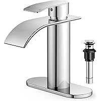 GGStudy Chrome Single Handle One Hole Bathroom Sink Faucet