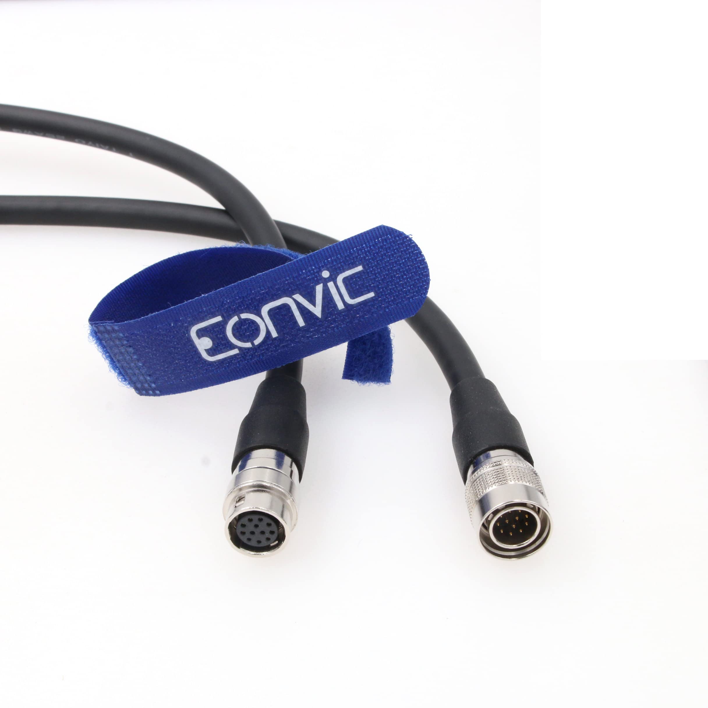 Eonvic High Flex Coaxial Cords Hirose 12 Pin Famle to 12 Pin Male Extension Cable Professional Taiyo Copper Cable for Sony Himatch Camera (1ft/30CM)