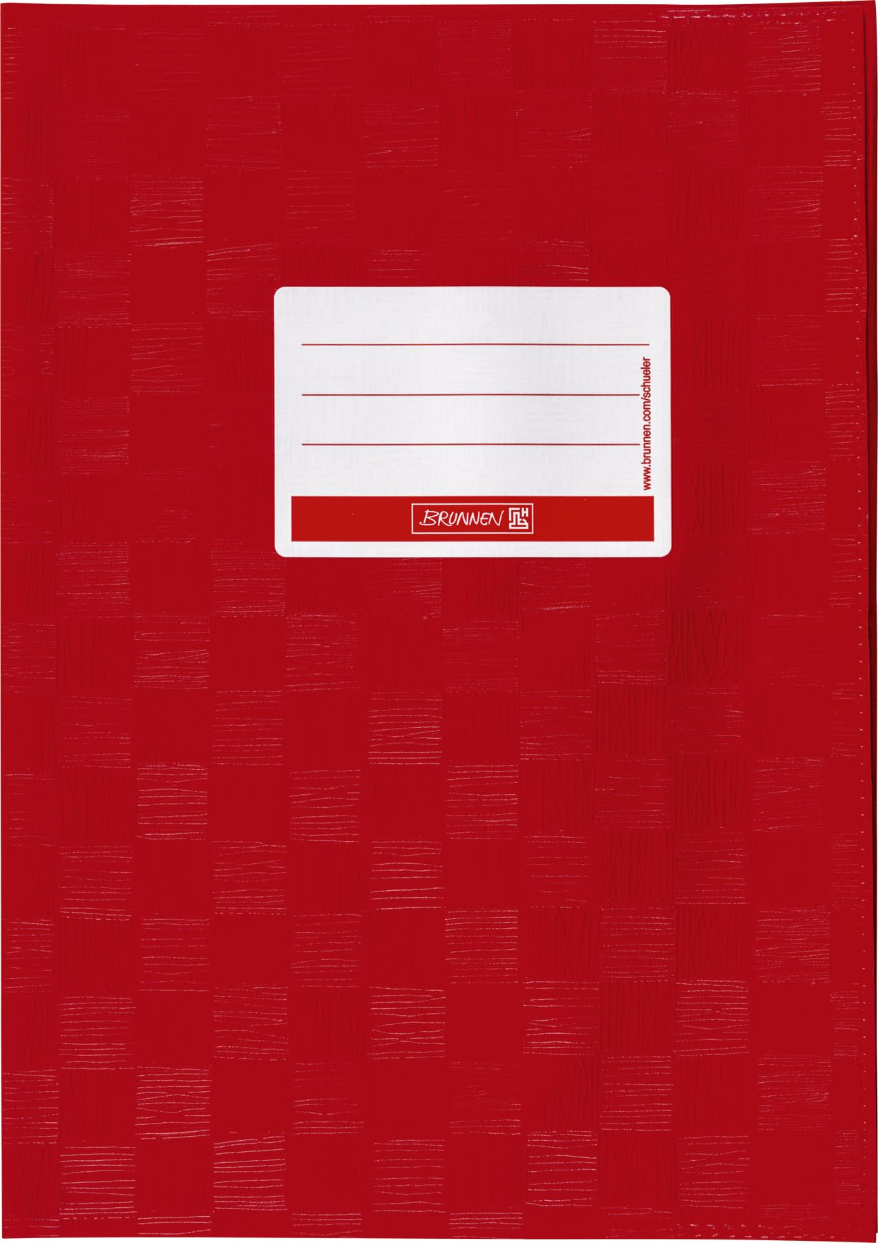 Brunnen Booklet Cover for A4 with Name tag and Structure Embossing/Bast Structure, 1 Envelope a4 Wine red