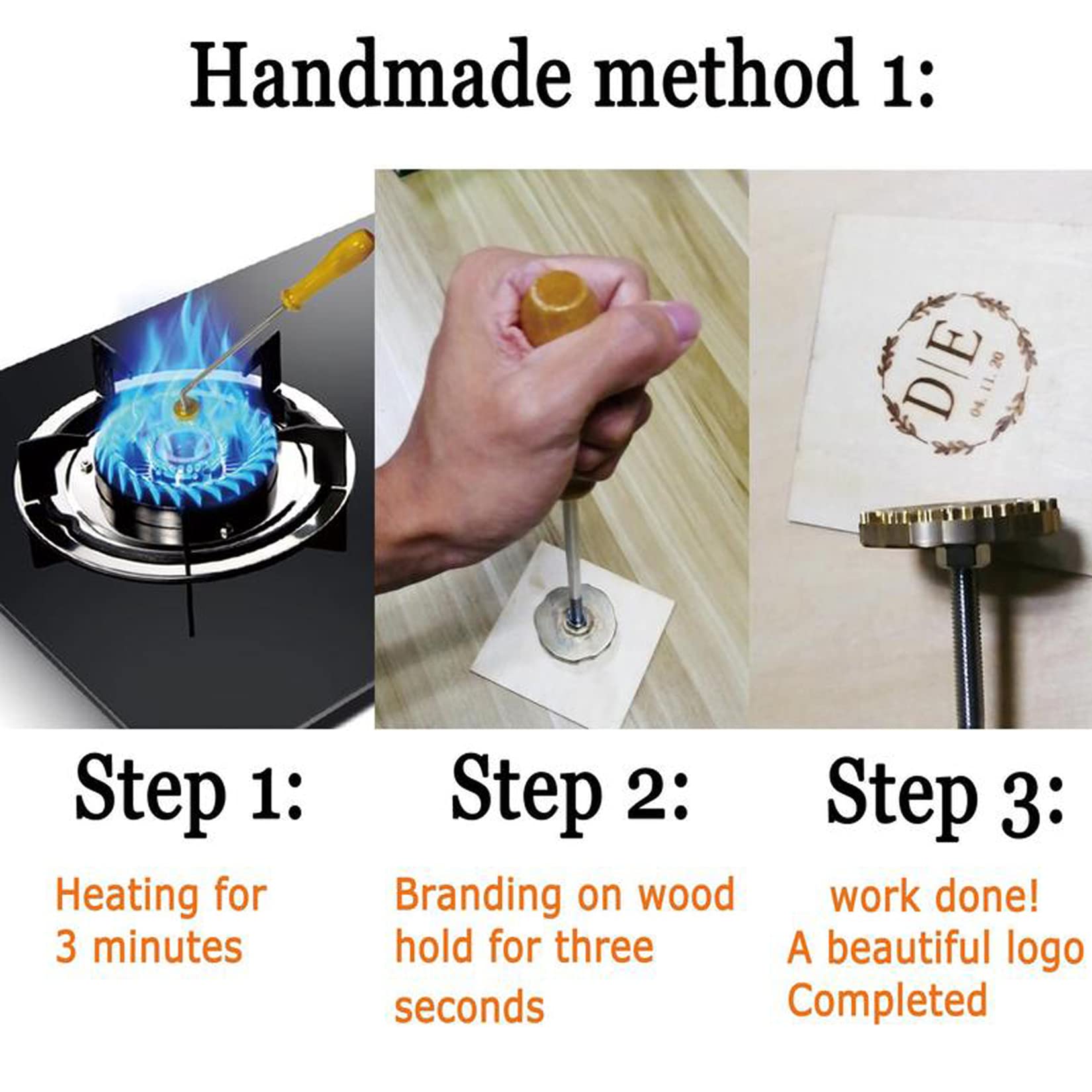 Custom Branding Iron,Personalized Leather Branding Iron Stamp,Custom Branding Iron for Party Wedding Bread Making (1