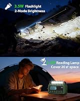 Roxicosly Wind Up Radio AM FM SW Emergency Solar Hand Crank 44400mWh 12000mAh view 5