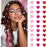 YISSION 30PCS Valentine's Day Mini Heart Hair Clips for Women & Girls, Romantic Pastel Pink/Hot Pink/Red Heart Hair Pins, Small Hair Accessories for Date, Daily Styling & Party