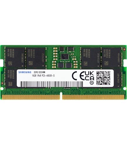 Samsung 16GB DDR5 4800MHz PC5-38400 CL40 SODIMM 1Rx8 1.1V Non-ECC