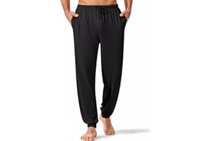 Ekouaer Men's Pajama Pants, Lightweight Loungewear, Comfy Jogger Sleep Pant Long Pj Bottoms with Drawstring & Pockets
