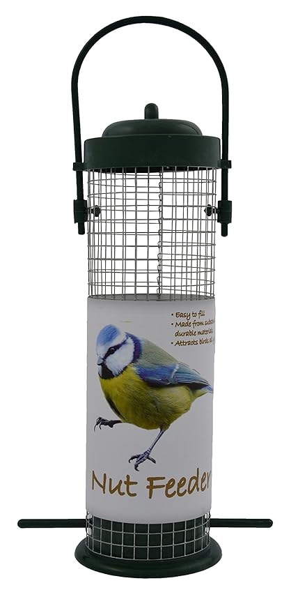 Green Jem Bf2 Plastic And Wire Nut Wild Bird Feeder 13x7 5x24 Cm