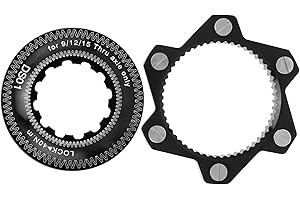 Center Lock Adapter Bike Hub,Converting Center-Lock Hubs to fit 6-Bolts Rotors(Black),disc Brake Locking Ring Adapter