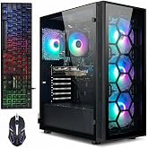 STGAubron Gaming PC Desktop,Core I7,RTX 2060 Super 8G,32G RAM,1TB SSD | Gaming Computer Tower for Streaming,Video Editing,Home,School,I7 up to 3.9GHz,ARGB Fan,WiFi 6,BT 5.0,4K DP,HDMI,Win11 Home