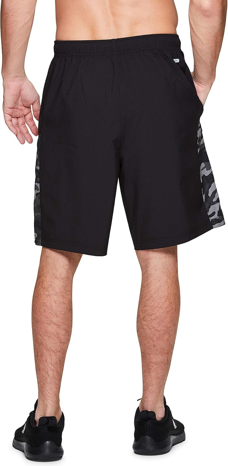 RBX Active Men's 9-Inch Inseam Stretch Woven Athletic Basketball Gym Shorts with Pockets at  Men’s Clothing store