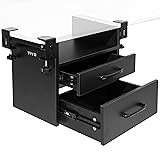 VIVO Corner Clamp-on Under Desk Drawer and Shelf