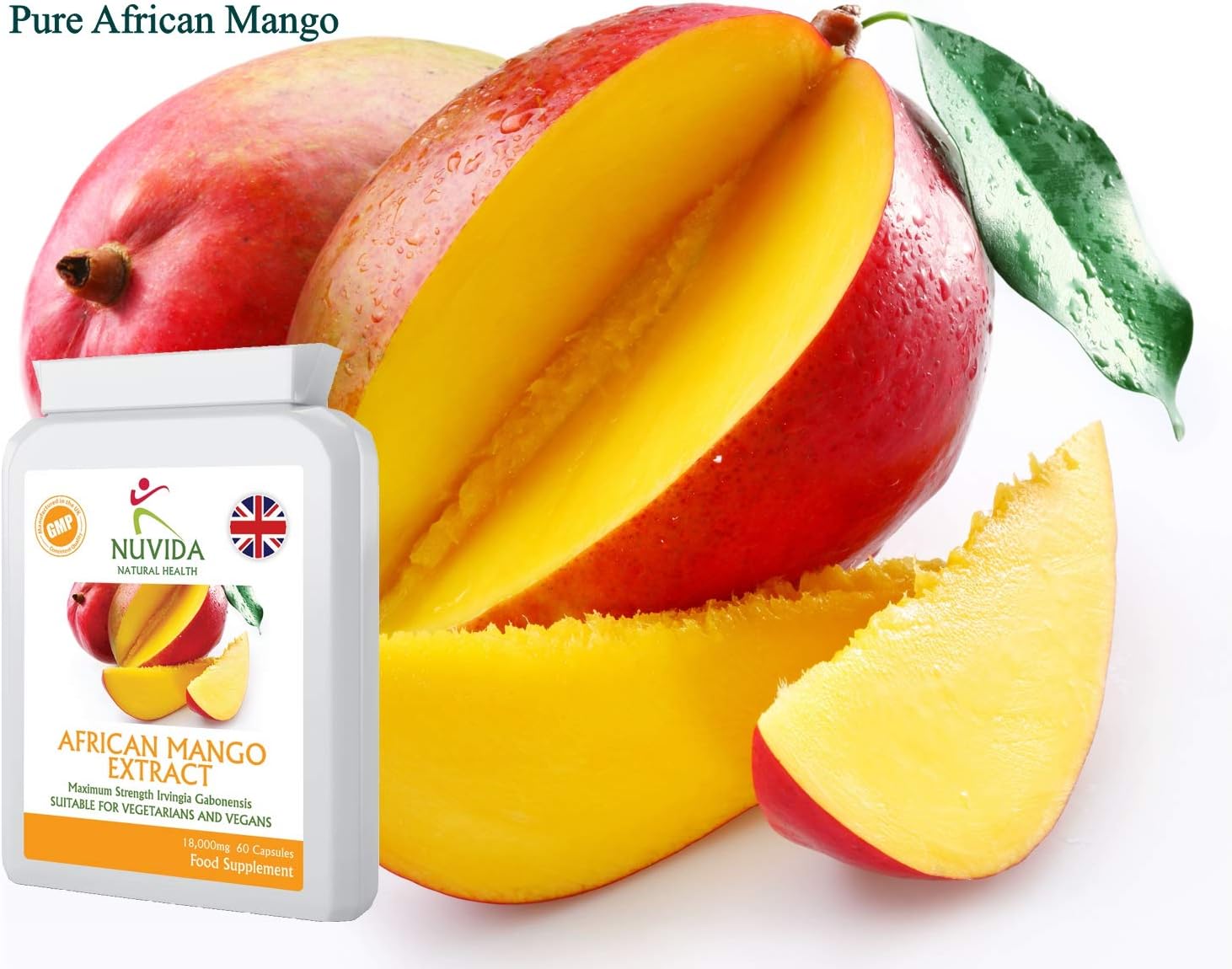 Pure African Mango Capsules, 60 High Strength 18,000mg African Mango Extract Capsules, High in Dietary Fibre - Image 4