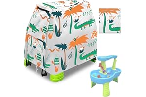 Infowush Kids Water Table Cover for Step 2 Rain Showers Splash Pond Water Table, Outdoor Play Toys Cover for Water Table for Toddlers 1-3 Waterproof Dust Proof Anti-UV-Cover only（D）