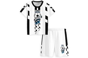 Hjshfue Kids Soccer Jerseys Boys Football Practice Outfits Youth Sport Training Uniforms Athletic T-Shirts