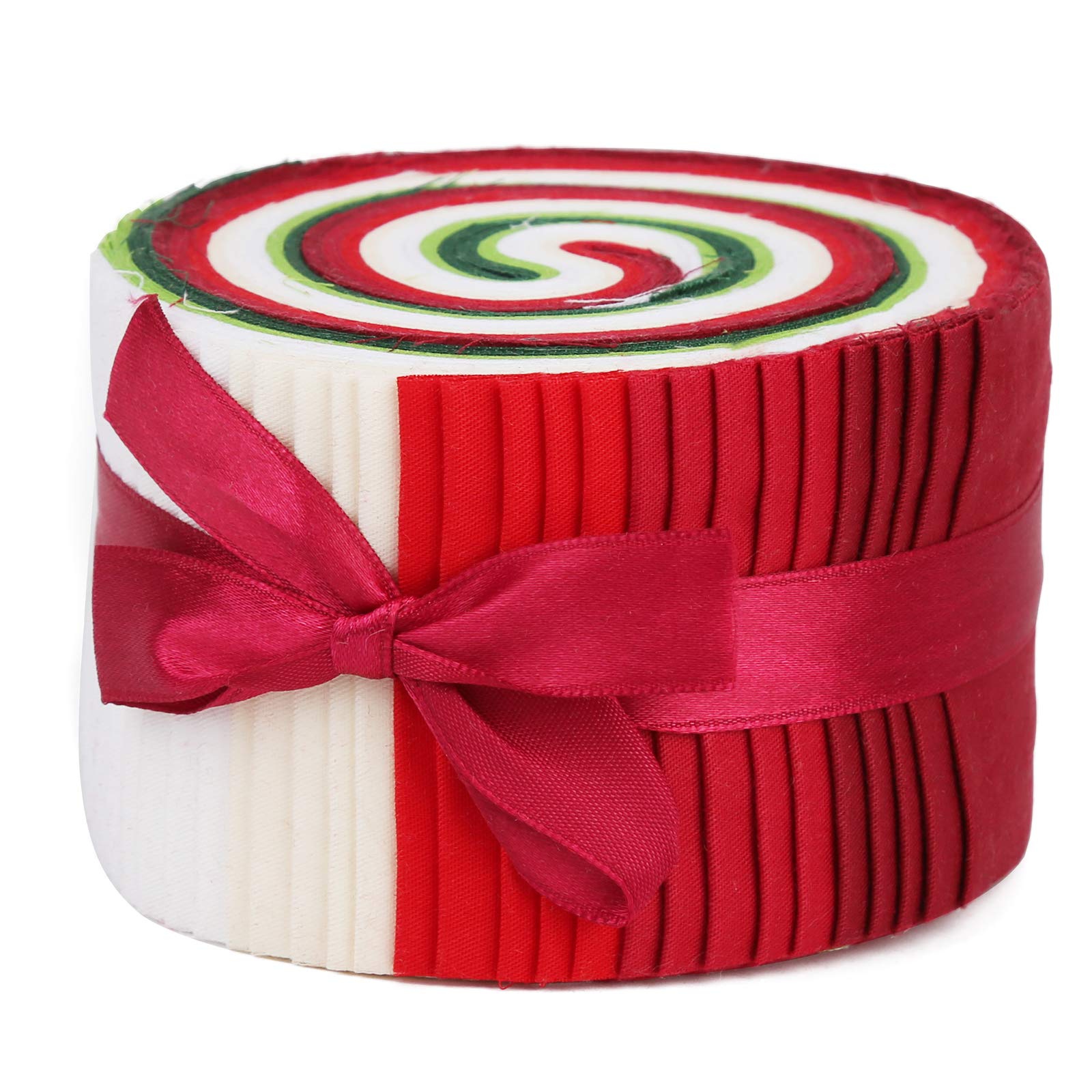 40Pcs Roll Up Cotton Quilting Strips, Jelly Roll Fabric Bundle, Patchwork Craft Bundle for Quilting and Crafts