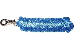 Hamilton PL58C BL Extra Heavy Poly Rope Lead with Bull Snap, Blue, 5/8-Inch Thick x 10-Feet Long