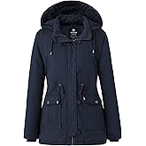 Wantdo Women's Winter Thicken Puffer Coat Warm Fleece Lined Parka Jacket with Hood