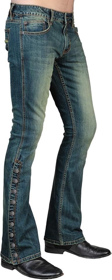 jeans with buttons down the side