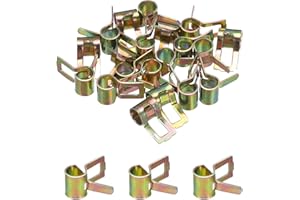 MECCANIXITY ID 5mm 3/16inch Fuel Line Hose Clips, Pipe Clamps,Spring Hose Clamp,Low Pressure Air Clamp, Water Pipe Air Tube V