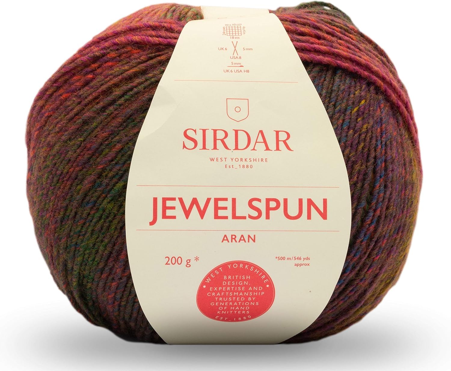 Sirdar Jewelspun Aran, Setting Sun (843), 200g