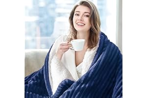 Bafode Electric Heated Blanket Twin, Double-Sided Thickened Flannel and Sherpa Heated Blanket, Soft and Cozy Heating Throw, Warming Plush Electric Lap Blanket Sherpa with 5-Position Timer 10 Levels