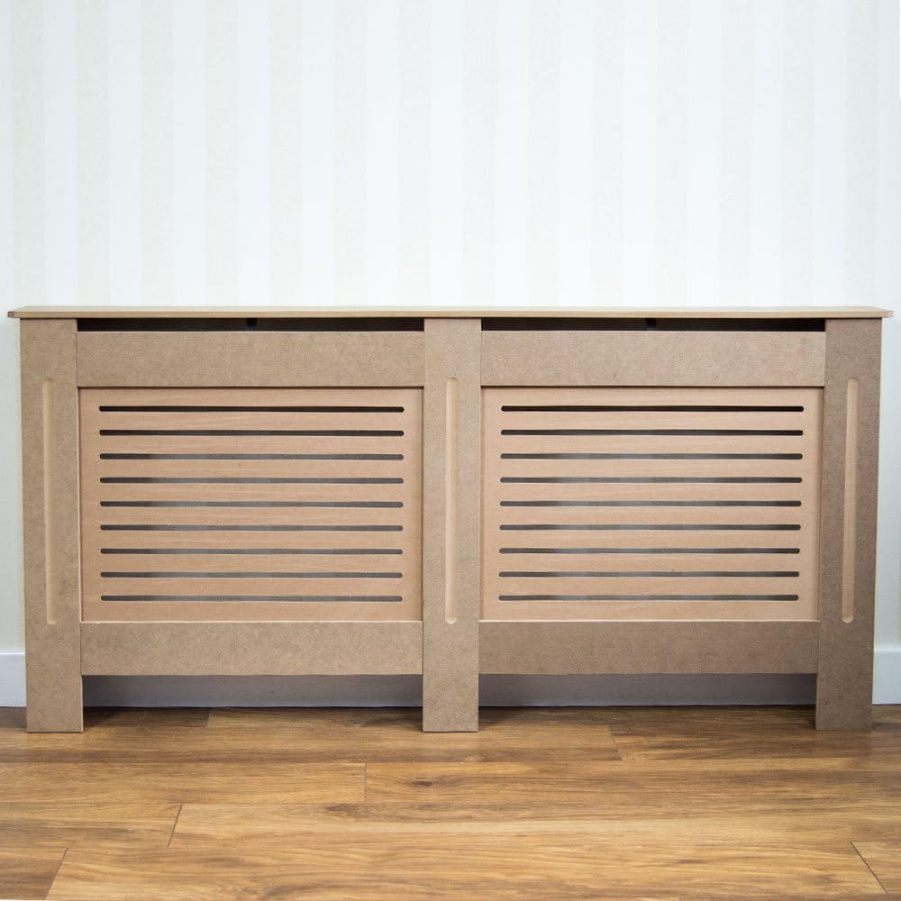 Vida Designs Milton Radiator Cover Unfinished, Large, Modern Horizontal Slat Design For Optimal Heat Circulation - Image 3