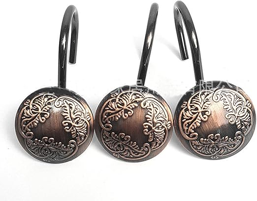 Amazon Com Oil Rubbed Bronze Shower Curtain Rings Hooks For