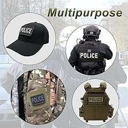 uuKen Police Patch PVC 4x8 inches OD Green for