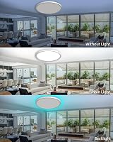 Peasur 30CM LED Ceiling Light 24W RGB Backlight Remote 3000-6500K Flush Round view 8
