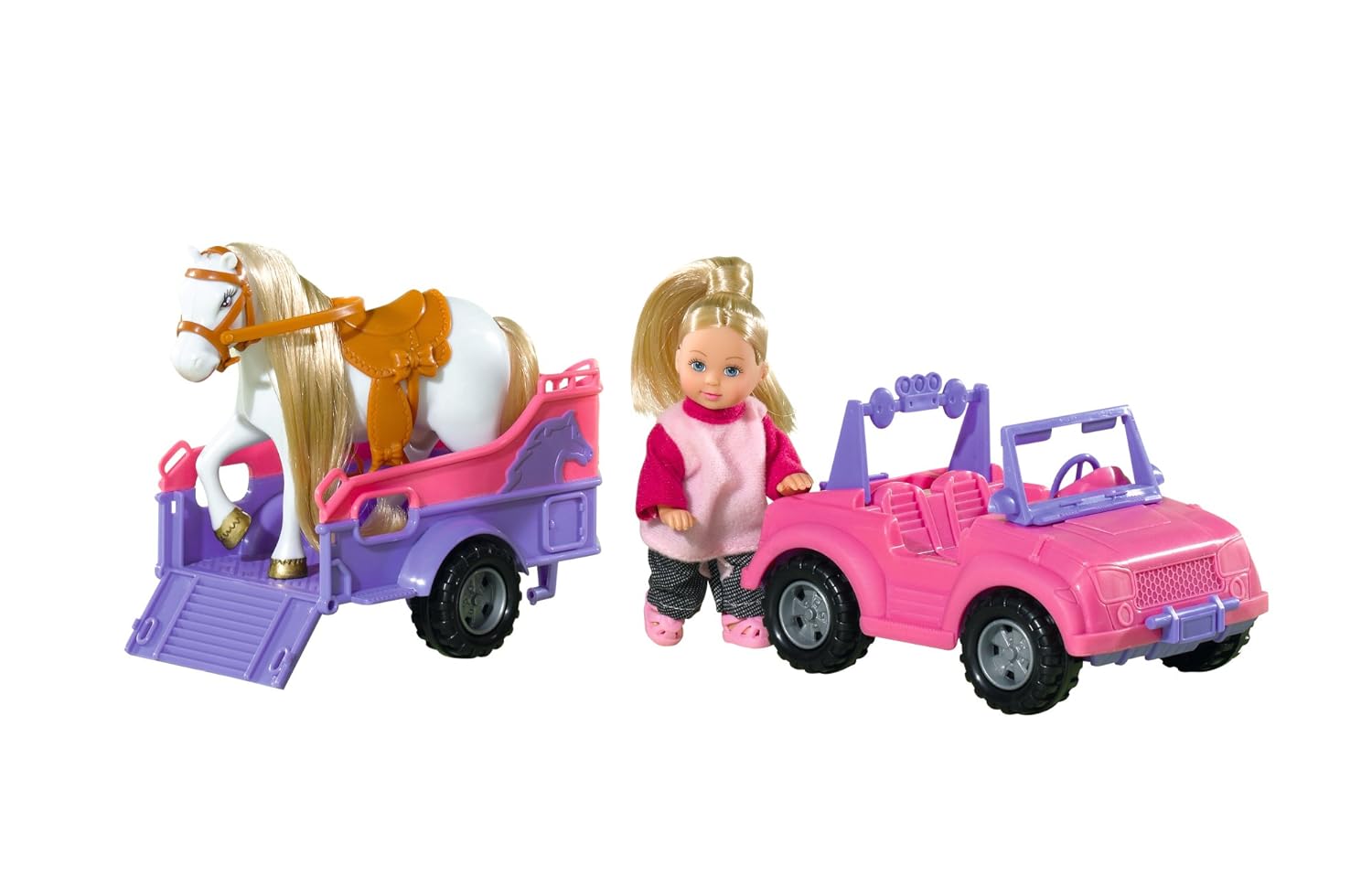 Simba Toys 105737464 - Evi Love Poupée en tenue d'équitation avec cheval - La Poste