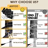 ANYOO Cotton Hammock with Tree-friendly Straps Durable Portable view 5