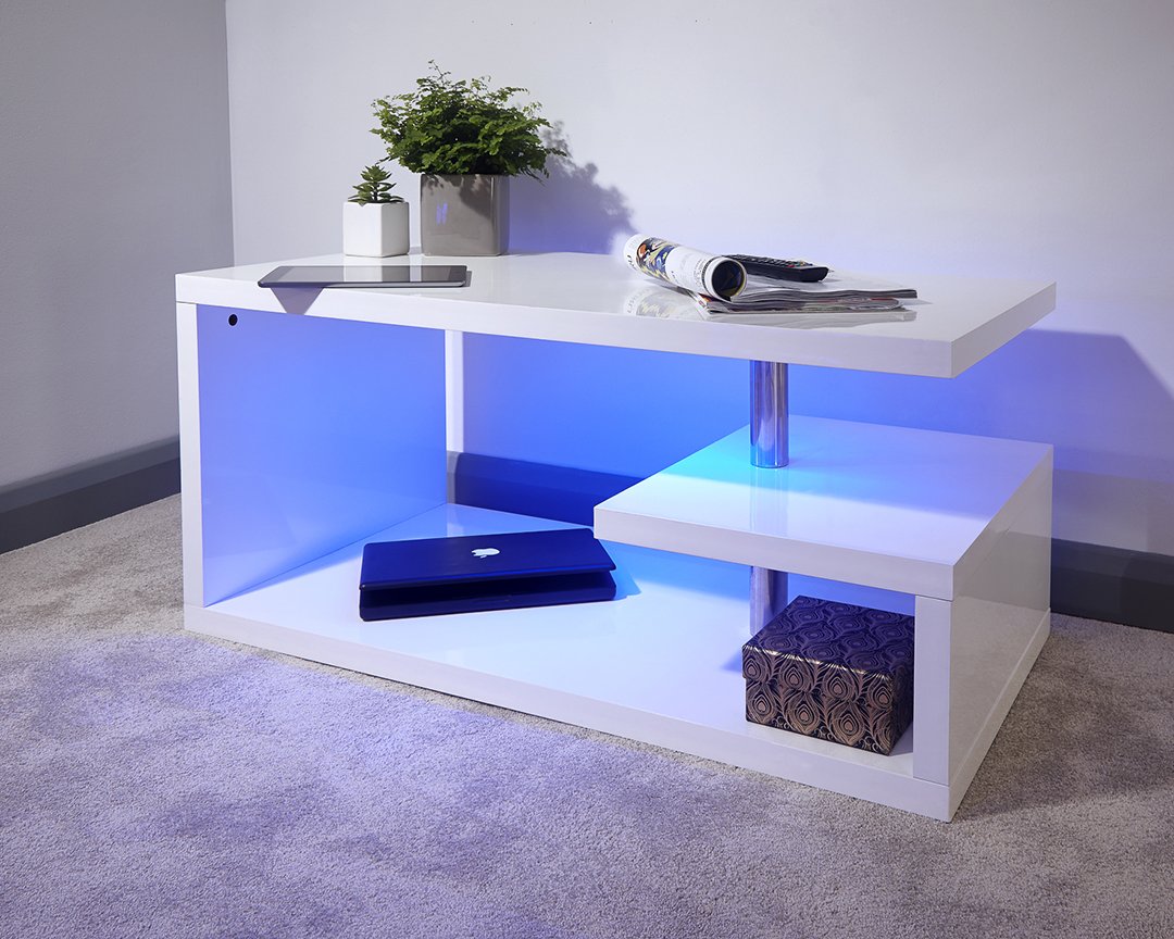 high gloss led coffee table