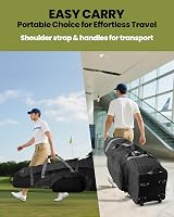 OutdoorMaster Padded Golf Travel Bag with Reinforced Wheels 900D view 5