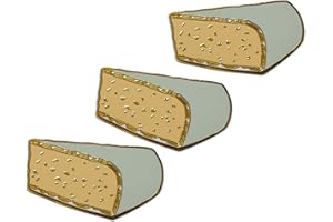 Novel Merk Swiss, Brie, & Other – Cheese Lapel Pin, Hat Pin & Tie Tack Set - with Clutch Back