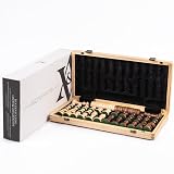 A&A 15 inch Folding Chess Checkers Set Staunton Pieces 3 inch King 2 Extra view 6