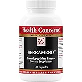 Health Concerns Serramend – Immune Defense Support Supplement – Serrapeptase Proteolytic Enzyme – Blood Circulation – Chinese Herbal Supplement for Men & Women – 180 Capsules