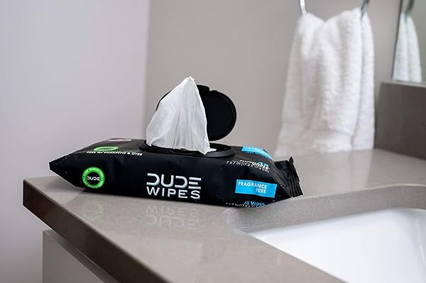 DUDE WIPES – FLUSHABLE WIPES – 6 PACK, 288 WIPES – UNSCENTED EXTRA-LARGE ADULT WET WIPES – VITAMIN-E & ALOE – SEPTIC AND SEWER SAFE