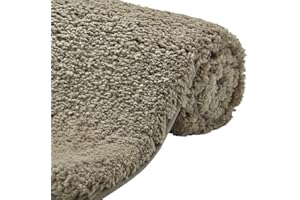 Gorilla Grip Premium Luxury Bath Rug, 30x20, Absorbent, Soft, Thick Shag, Bathroom Mat Rugs, Machine Wash, Microfiber Dries Quickly, Mats for Bath Room, Shower, Bathtub and Spa Floors, Beige