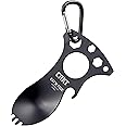 CRKT Eat'N Tool Outdoor Spork Multitool: Durable and Lightweight Metal Multi-Tool for Camping, Hiking, Backpacking and Outdoors Activities, Black 9100KC