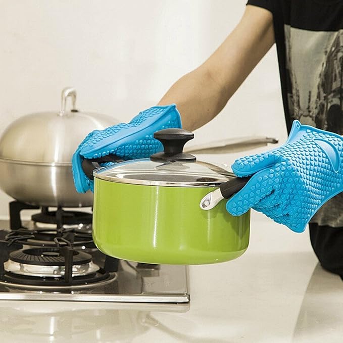 Gant de cuisine four en silicone 5 doigts antichaleur 1 Pair Amazon.fr Cuisine & Maison