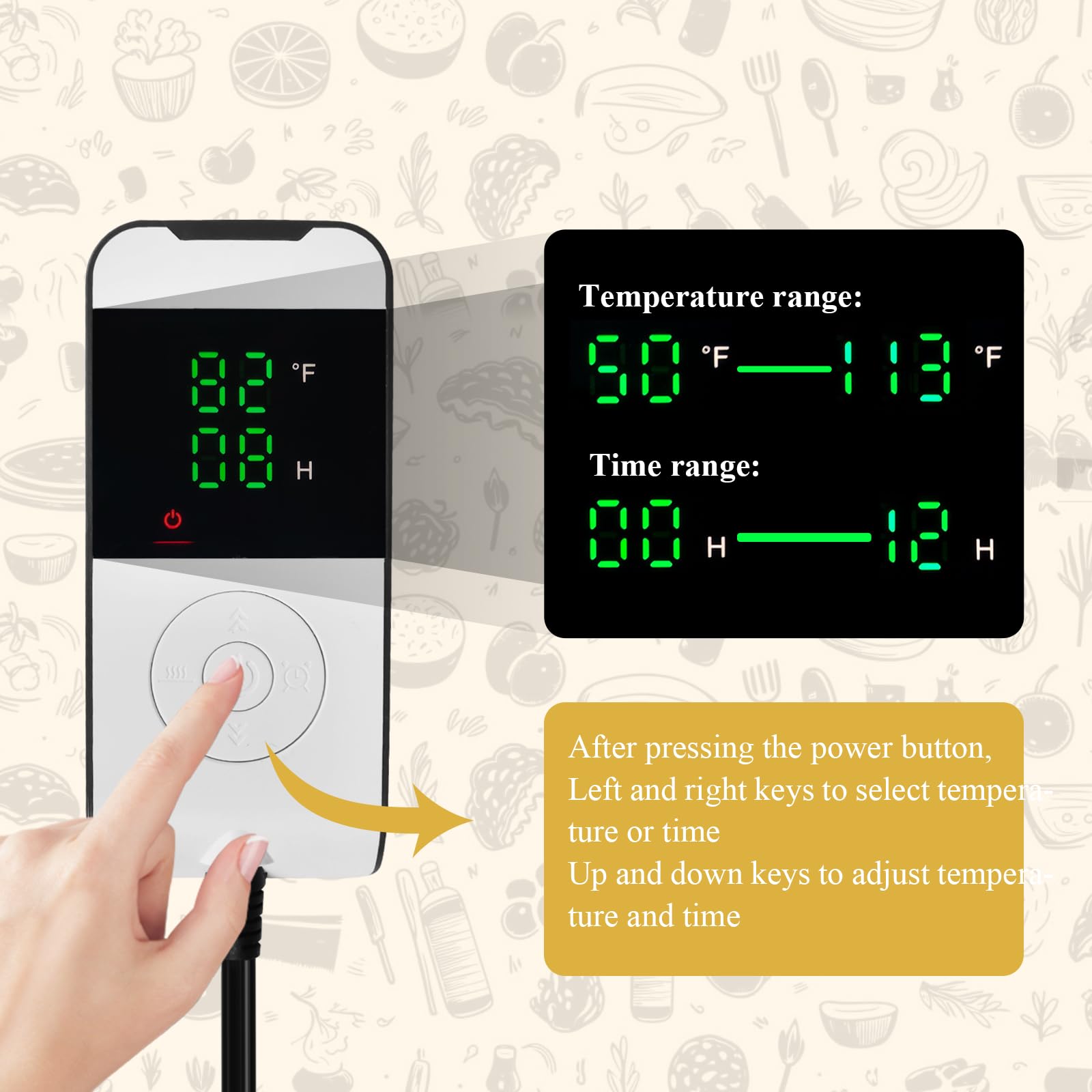 Bread Proofing Box with 50-130℉ Temp Control & 24H Timer, Folding Proofing Box for Sourdough Pizza Yogurt Rice Wine Fermentation, Space-Saving Sourdough Starter Warmer 15.7
