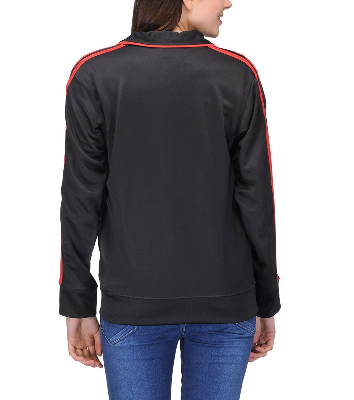 scott dryfit jacket wrinkle free women's (black with red stripes)