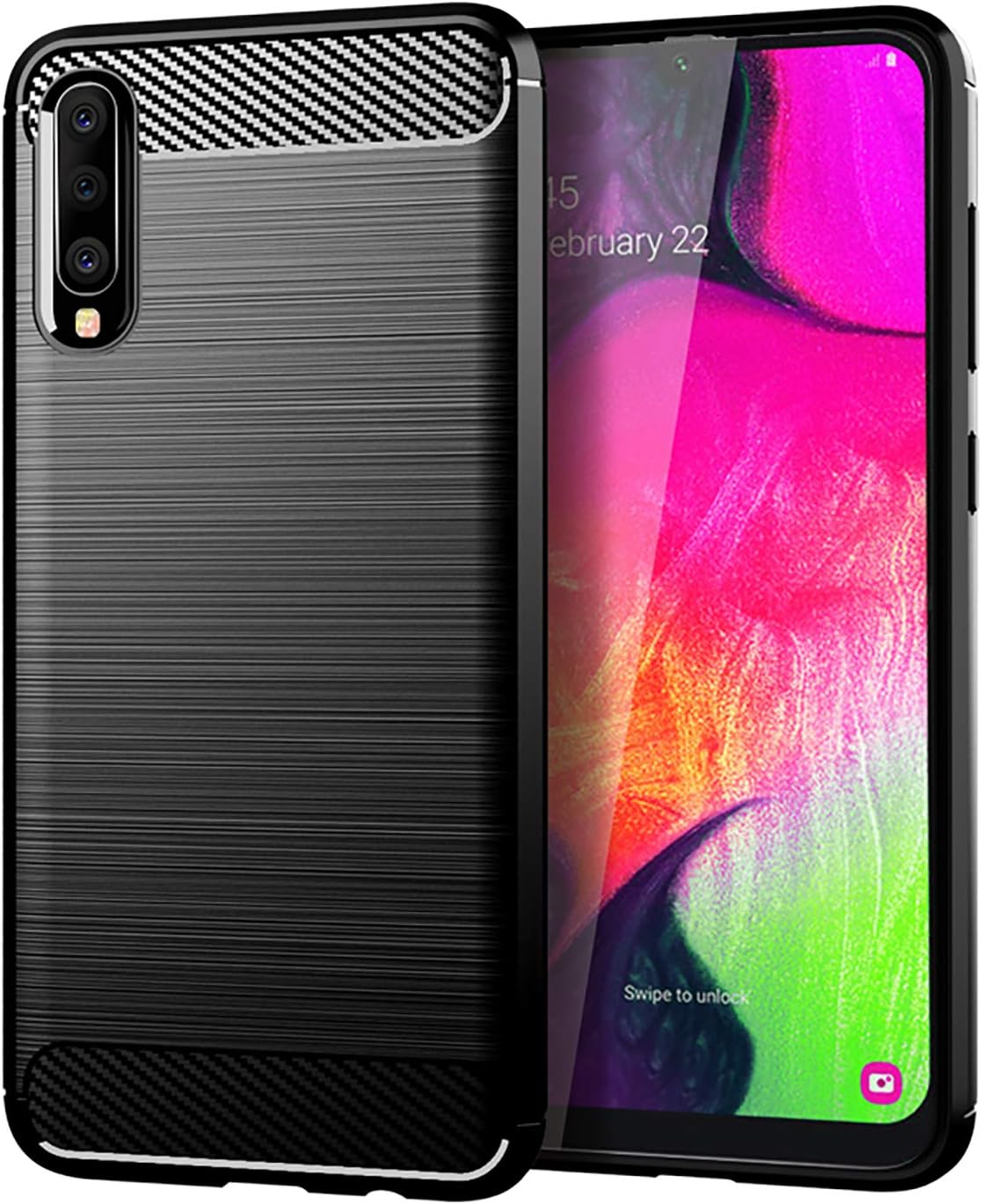 Dzxouui for Galaxy A70 Case,Samsung Galaxy A70S Case,Protective Phone Cover Shockproof Soft TPU Cases for Samsung Galaxy A70S / A70(DL-Black)