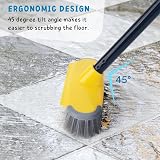 KeFanta 2 in 1 Scrape Brush with Long Handle 127 cm Patio Deck Scrubber view 2