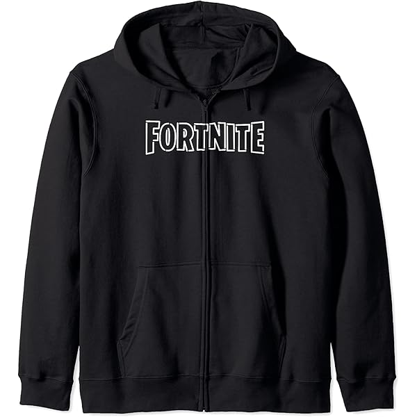 Amazon.com: Fortnite Logo Black Zip Hoodie : Clothing, Shoes