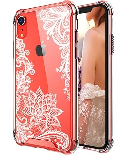 Amazon Com Unov Case Clear With Design Slim Protective Soft Tpu