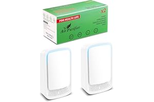 VGY Plug In Air Purifier (2 Pack) – Ionizer Air Purifier, Quiet Negative Ion Air Purifiers, Portable Air Filter Odor for Home, Bedroom, Office, kitchen, Pet Room, White