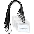 50 Pack Clear Horizontal Badge Holders & 50 Black Lanyards | Waterproof ID Card Holders For Office, School, Events - View #8