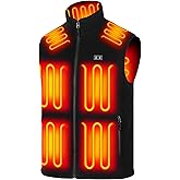 NAPALOOK Heated Vest for Men with Battery Pack Included (No Charger), 10 Heating Zones Polar Fleece Heated Vest & Gift Box
